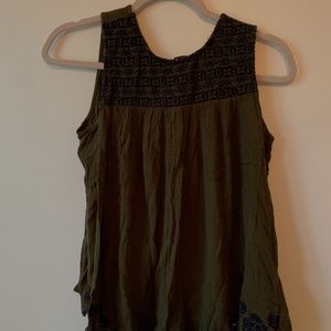 Green flowing tank top